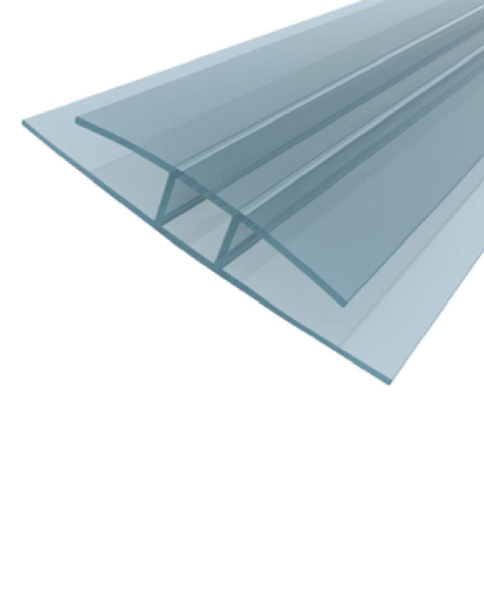 H-Profil, klar/farblos, aus Polycarbonat, für 16mm